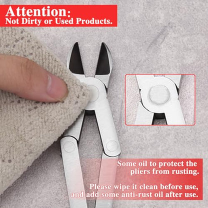 Long Reach XL Dual Pivot Wire Cutting Pliers Double-Joint Side Cutters Extra Long Reach Compound Action Cutting Pliers Diagonal Cutters for Hard to Reach Narrow Spaces - style: Side Cutters