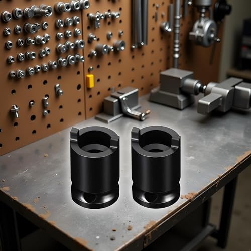 2Pcs Black Angle Grinder Socket Wrench Forged Socket Pressure Pistol Grip Air Angle Die Grinder Accessories Socket for Ratchet Wrenches Socket Polisher Plate Removal Angle Grinder Tool