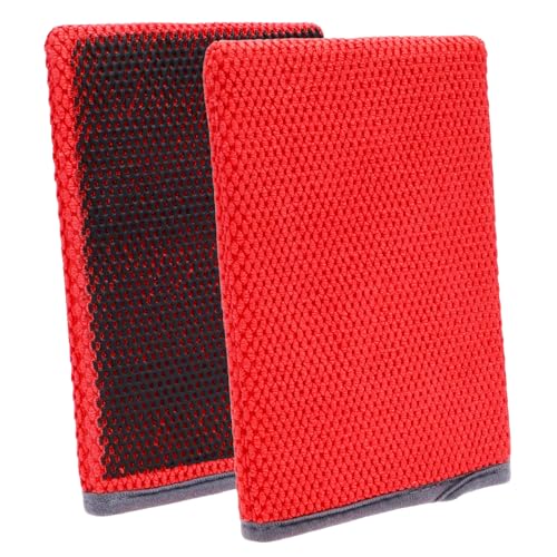 2-Pack Fine Grade Clay Mitt, Premium Clay Infused Auto Detailing Glove Designed to Remove Dirt, Grime, Iron and Surface Contaminants from Paint, Glass, Car Clay Bar Mitt for a Finish