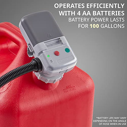 Deway Automatic Fuel Transfer Pump with Nozzle for Flow Control & Stop, Fits Most Gas Cans, Extra Long Hose, for Gasoline, Diesel Fuel & More - style: Hand Trigger Nozzle w/ 51" Plastic Hose