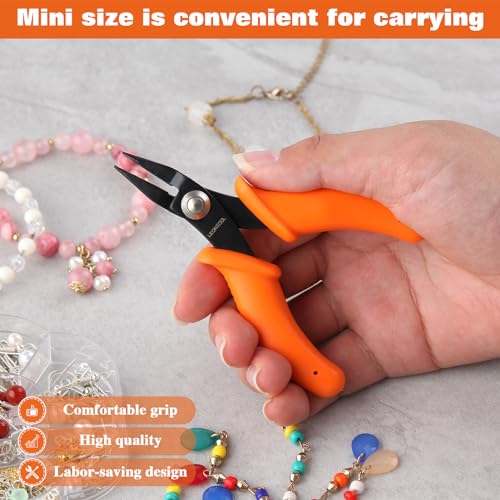4-Inch Long Nose Pliers Tweezer Nose Specialty Pointed Nose Plier | 1mm Diameter Tip, Smooth Jaw, Micro Precision Needle Nose Chain Nose Pliers for Jewelry Making Wire Wrapping, Object Gripping - style: Mini Long Nose Pliers