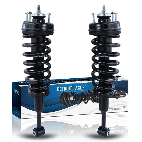 Detroit Axle - 2 Front Struts for 2006-2010 Ford Explorer Mercury Mountaineer Complete Struts w/Coil Spring 2007 2008 2009 Replacement Suspension Ready Strut Shock Assembly - size: 171124 x2/PAIR
