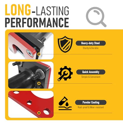 Rear Axle Bearing Puller and Installer Wheel Bearing Removal Tool | Compatible with 1995-2020 Toyota Tacoma 4Runner Tundra Hilux T100 with ABS Tone Ring Red&Black