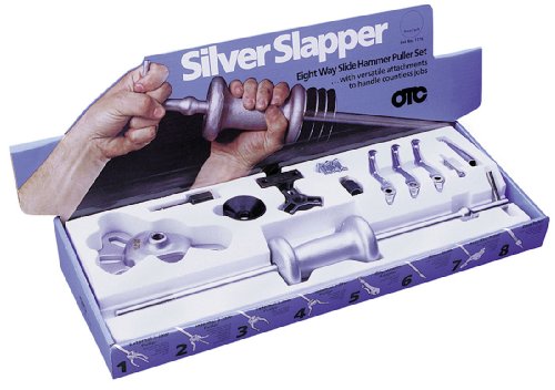 OTC 1179 Silver Slapper 8-Way Slide Hammer Puller Set - Use for 2/3-Way Internal or External Jobs; Pull Flange Type Rear Axles, Stubborn Oil Seals and Bearings, and Other Press-Fit Parts