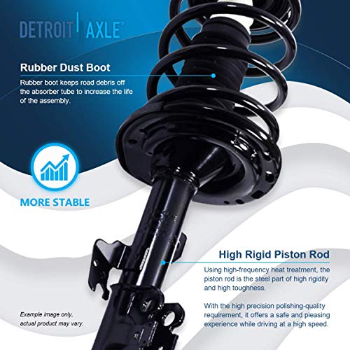 Detroit Axle - Front Struts for 2004-2006 Toyota Camry Solara Lexus ES330, 2 Struts & Spring Assembly 2004 2005 2006 Replacement - size: 10142-2/PAIR