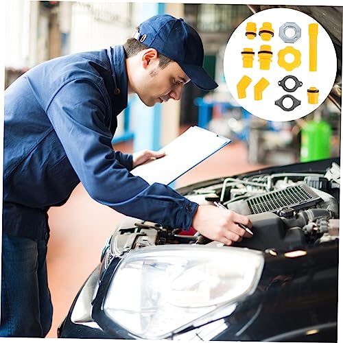KICHOUSE Non-Spill Coolant Funnel Kit 15pc Car Radiator Filling System Tool Funnel for Antifreeze
