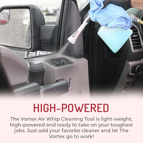 HI-TECH Vortex I Air Cleaning Gun – Deep Cleans Auto Interiors & Exteriors – Compressed Air Powered – Car Detailing Tool for Dirt, Dust, Grime & Stains - style: Vortex I
