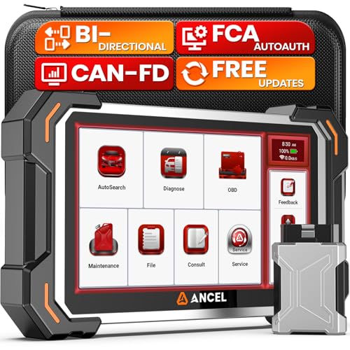 ANCEL DS500BT Bidirectional Scan Tool, Wireless Full-System OBD2 Diagnostic Scanner with 3000+ Active Tests, 28+ Service Functions, Lifetime Free Updates & CAN FD Support - color: Silver