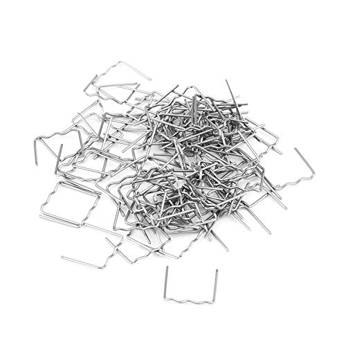 100pcs 0.8mm Auto Bumper Repair Pre Cut Welding Staples, Stainless Steel S Style Staple Kit for Car Plastic Crack Repair - size: S type 0.8mm 100PCS