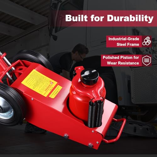 Stark USA Heavy Duty 35-Ton Air Hydraulic Floor Jack for Trucks (70,000lbs) Capacity Service Floor Jack Repair Lifting Tool Shop Air Lift Truck - size: 35 Tons