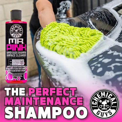 Chemical Guys Mr. Pink Car Wash Soap - 64 oz Super Suds Foaming Car Wash Soap for Cannon, Blaster, or Bucket Washing - pH Balanced, Safe on Wax, Sealant, Ceramic, and Clear Coat Finishes (Pack of 4) - size: 64 Fl Oz (Pack of 4)