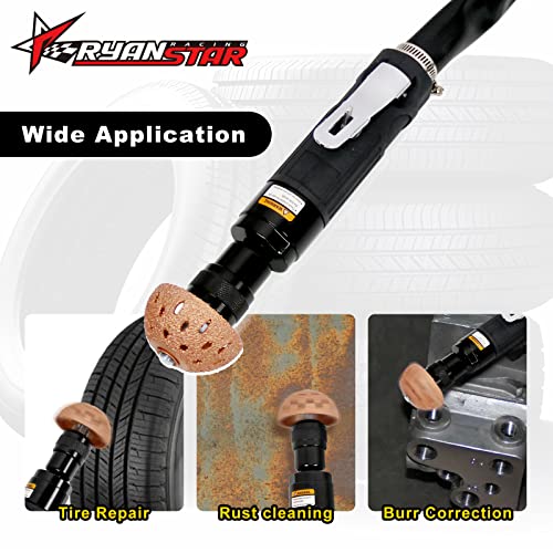 RYANSTAR RACING 2500rpm Low Speed Air Tire Buffer Tire Repair Kit Polishing Cleaning Tool Pneumatic Automatic Buffing Wheel Machine Tire Patch Tools Rear Exhaust - size: standard