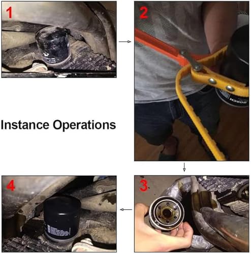 Adjustable Oil Filter Wrench – Heavy-Duty Universal Strap Tool, 60-120mm Universal Adjustable Oil Filter Strap Wrench, Car Diameter Adjustable Oil Filter Removal Strap Wrench Tool, Strap Wrench (1pcs)