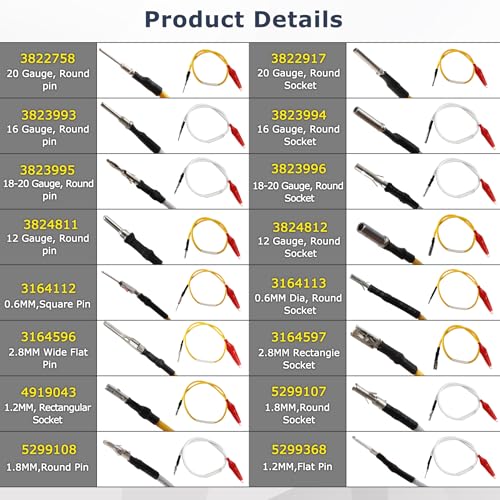 5299367 Cummins Test Lead Kit Electrical Testers Set 16PCS | 5299367 Electrical Test Kit Wire Connectors Set Compatible with Cummins Circuit Connection / Experiment