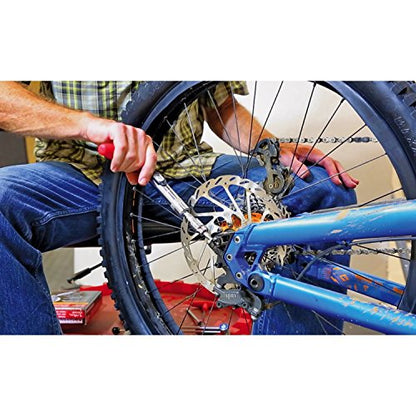 Powerbuilt 1/4 inch Drive Ratcheting T-Handle Torque Wrench, 20-100 in. lb. Range, Easy to Set and Lock in Place, for TPMS Systems and Bike Repair Assembly, Great for Carbon Fiber Handlebars - 649971 - style: T-Handle