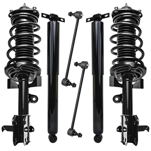 Detroit Axle - FWD 6pc Struts Kit for 2013 2014 2015 2016 2017 Honda Odyssey, 2 Front Struts Coil Spring Assembly 2 Front Sway Bars 2 Rear Shock Absorbers Suspension Replacement - size: 6AS47220-V1/ strut shock sway kit