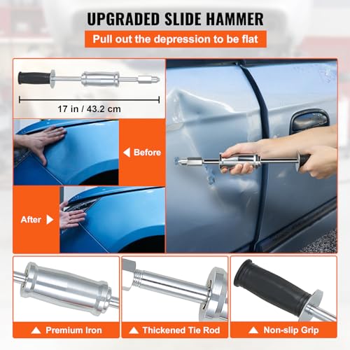 VEVOR Stud Welder Kit, 5500 Stud Welder Dent Repair Kit, 800VA Spot Welder Stud, 110V Welder Stud Kit, Stud Gun Dent Puller Kit with Complete Accessories, Dent Welder Repair for Auto Body Repairing