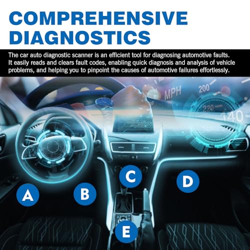 MLY OBDII Car Auto Diagnostic Scanner, ELM327 V2.1 Bluetooth OBDII Scan Diagnostic Tool, Professional Car Bluetooth Engine Fault Code Reader, Universal Car Accessories Support Android and iOS