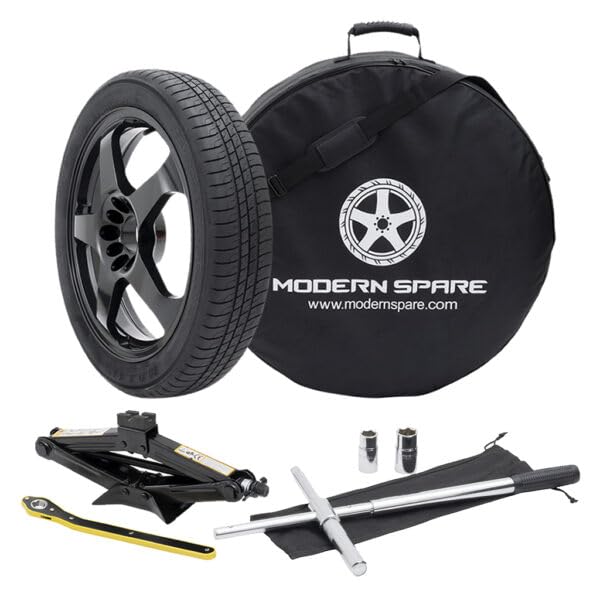 Modern Spare Complete Compact Spare Tire Kit With Carrying Case - Fits 2017-2024 MINI Countryman - size: Complete Kit w/ Carrying Case