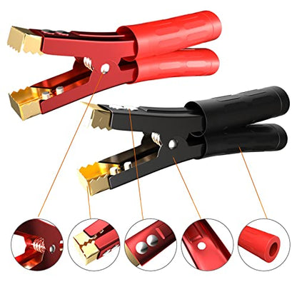 Goupchn Heavy Duty Crocodile Clamps Pure Copper 1000A Car Battery Charger Clamps 2PCS Power Replacement Battery Alligator Clips Jumper Cable Clamps Welder Clips for Car Automotive Vehicle Boat - size: 1000A