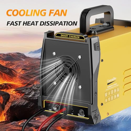 12V 24V Car Battery Charger Heavy Duty, 0-15A Automatic Battery Maintainer, 2026 Upgraded, Fast & Trickle Charge, Pulse Repair, for AGM Lead-Acid Deep Cycle, Car Truck Motorcycle RV Boat Lawn Mower