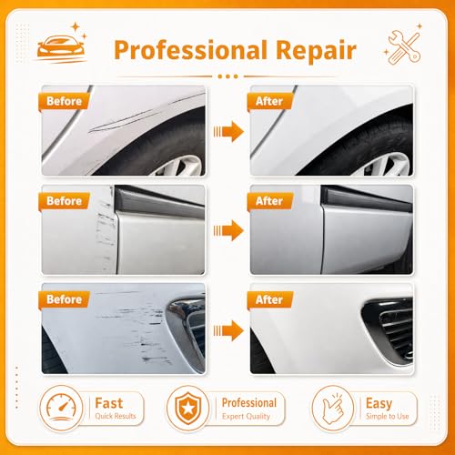 Car Scratch Remover, Professional Scratch Repair Wax & Swirl Remover for Vehicles, Ultimate Paint Restorer & Clear Coat Safe Polishing Compound Kit, Easy to Use for All Paint Colors, 2 Pcs