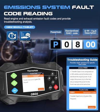 Professional OBD2 Scanner Car Diagnostic Tool, OBDII EOBD Code Reader, Enhanced Check Car Engine Light Diagnostic Scan Tool, Upgraded Fault Code Scanner for All Vehicles from 1996