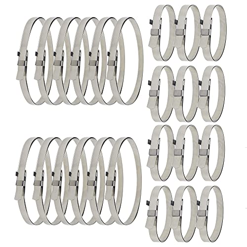 Drive Shaft CV Boot Band Clamps - Axle Boot Clamps Universal Adjustable Stainless Steel CV Boot Clamp for CV Boots & Joints 24Pcs(12pcs Large+ 12pcs Small)