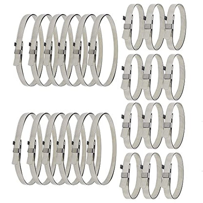 Drive Shaft CV Boot Band Clamps - Axle Boot Clamps Universal Adjustable Stainless Steel CV Boot Clamp for CV Boots & Joints 24Pcs(12pcs Large+ 12pcs Small)