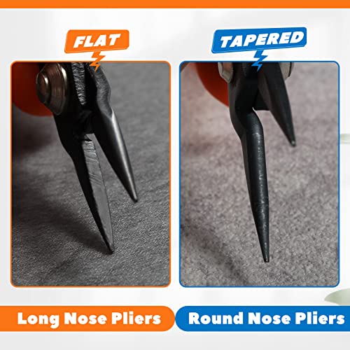 4-Inch Long Nose Pliers Tweezer Nose Specialty Pointed Nose Plier | 1mm Diameter Tip, Smooth Jaw, Micro Precision Needle Nose Chain Nose Pliers for Jewelry Making Wire Wrapping, Object Gripping - style: Mini Long Nose Pliers