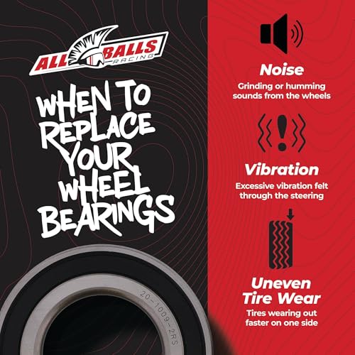 All Balls Racing 25-1150 Wheel Bearing Kit | OEM replacement, fits Sportsman 500 4x4 HO 1000, replaces John Deere AM140533 Polaris 3514635 Arctic Cat 2402-266, 25-1150
