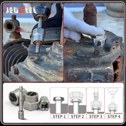 40PCS Bolt & Screw Extractor Set, Left Hand Cobalt Drill Bit Kit | Broken Stripped Screw Removal Tool, Multi-Spline Stripped, Damaged, Frozen, Studs, Rusted, Rounded-Off Bolts, Nuts Screws