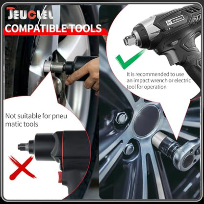 32PCS Wheel Locking Nut Key Kit Compatible with Mercedes Benz | Wheel Lock Nut Socket Adapter Set, Anti-Theft Lug Removal Tool, Anti-Theft Screw Remover, Repair Tool, Tyre Fitting, garage - color: 32PCS 301-330 Scoket Set