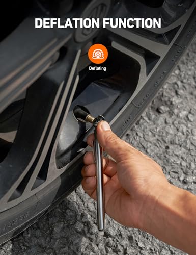 AstroAI Pencil Tire Pressure Gauge 2 Pack (10-75PSI, 10-120PSI ±2% Span), Valve Caps with Case, Stainless Steel Body, and Metal Made Nozzle 3 Measurements for Cars, Bikes, Vehicles, Pickups - size: 2 Pack, style: with case