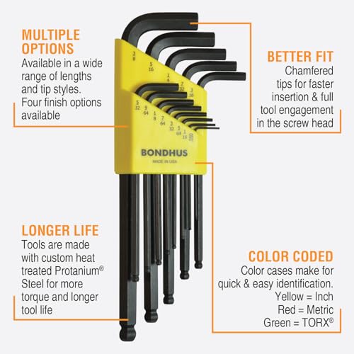 Bondhus 20199 Balldriver L-Wrench DoublePK, 10999 1.5-10mm & 10937 0.050-3/8" - style: L-Wrench