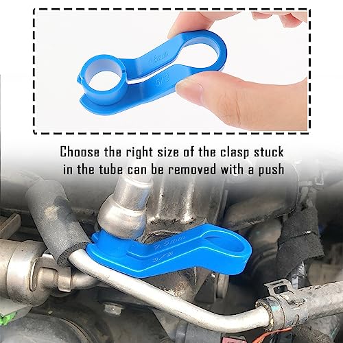 16PCS Fuel Line Disconnect Tool Set - 1/4 5/16 3/8 1/2 5/8 3/4 7/8 Inch Quick Disconnect Tool with AC Valve Core Removal Tool - AC Line Disconnect Tool for Repairing Car Accessories