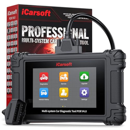 iCarsoft POR V4.0 Bidirectional Diagnostic Tool for Porsche + 2 Car Make Groups, OBD2 Scanner with Actuation Test, 28 Services Battery Registration,Support CAN-FD-Free Update
