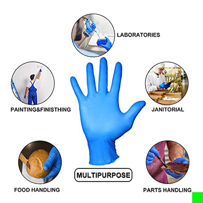 PEIPU Nitrile Disposable Gloves，Powder Free, Cleaning Service Gloves, Latex Free - size: Large (Pack of 100), style: 100 Pcs