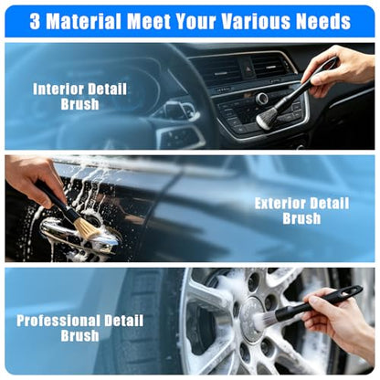 Car Wash Detailing Kit Cleaning Set with Foam Gun Sprayer, Long-Handle Brush, Large Wash Mitt, Towels, Complete Interior & Exterior Car Washing Supply Set (Blue) - color: Blue