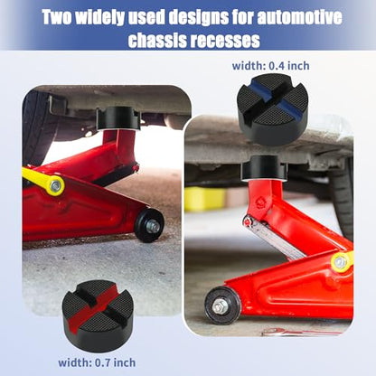 Floor Jack pad,Car Pinch Weld Jack Pad Adapter Upgraded Universal X-Slot Rubber Pad Frame Rail Adapter 1Pack (Size 3.9in Wide * 1.9in Thick)