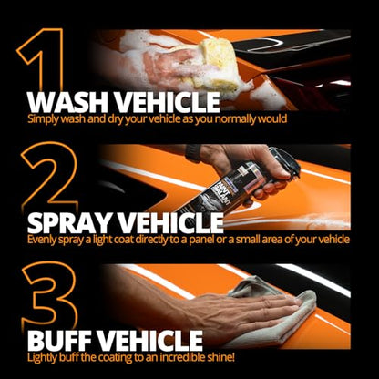CERAKOTE® Rapid Ceramic Paint Sealant Spray - Ceramic Coating for Cars | 14oz - Ceramic paint sealant, 50+ wash rating. Hydrophobic, high-gloss spray-on protection for car paint.