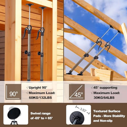 MANQO Cabinet Jack for Installing Cabinet，Adjustable Support Pole，3rd Hand Support System，Extend from 19.29 inch to 43.30 inch,Supports up to 264lbs for Drywall 4Pcs Set (Patent Design) - size: 19.29"-43.30" 4pc