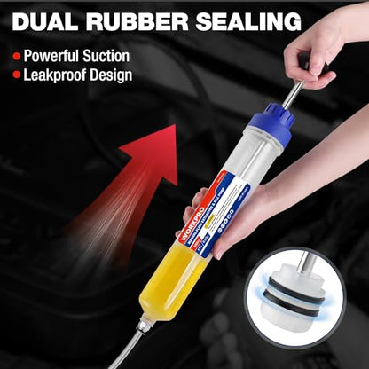 WORKPRO 500CC Manual Fluid Extractor, Multi-Purpose Oil Syringe, Oil Suction Pump, Manual Extraction and Filling Pump, Automotive Oil Syringe - size: 500cc