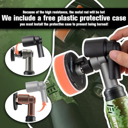 BATOCA S6 Mini Cordless Polisher for Car Detailing, 2x2.0Ah Batteries, Rotary Buffer, 12mm Dual Action Polisher 1-3 Inch, 2 Different Speeds Heads Systems, 4.2k-21k&1-5k RPM Camouflage Pattern Style - size: Camouflage Pattern Style with 2 batteries