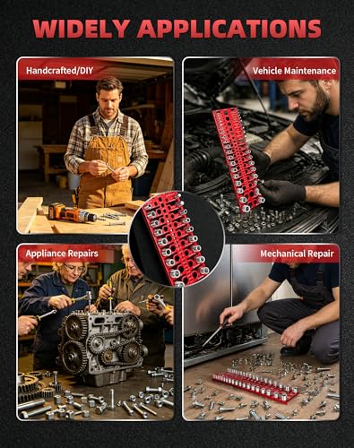 66 Thread Checker, VEXTHYX 22 standard/sae & 18 metric nut and bolt thread measuring tool with 26 drill bit gauges, wall-mountable bolt size identifier finder with Inch & CM ruler for Mechanics Repair - size: 66 Thread Checker