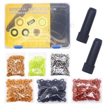 HiSport Fuel Injector Rebuild Service Repair Kits O-rings 200set/box | Micro Basket Filters Pintle Caps Spacers + Removal Tool