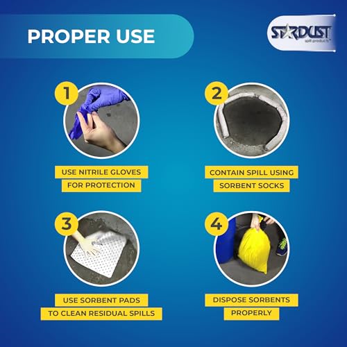 Stardust Spill Products Oil-Only Spill Kit – OSHA Compliant Solution for Vehicles, Industrial, & Restaurant Use, Emergency Response Oil Cleanup, Single Pack - size: Single Pack