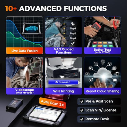 Autel MaxiSys Elite II PRO w/MV108S Scanner, 2-Year Free Update ($2590) | 2026 Elite 2 Pro w/ J2534 Programming & Coding as Ultra MS909 Up of MS908S PRO II MK908P, Motor TruSpeed, 3K+ Test, 45+ Reset