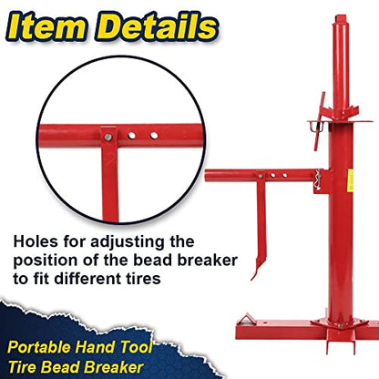 CHEDA Manual Portable Hand Tire Changer Bead Breaker Tool for Home Garage | fit for 8” to 16” Tires)