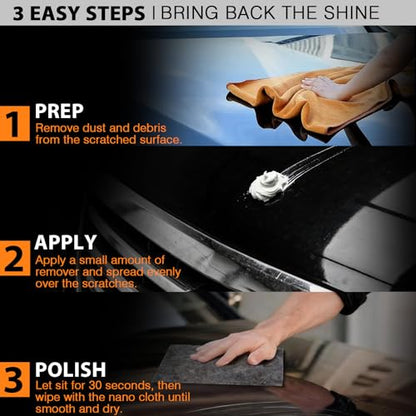 2 Pack Nano Sparkle Cloth Car Scratch Remover Paste, 2026 Upgrade Paint Scratch & Scuff Repair Polishing Kit, Removes Swirl Marks & Restores Shine, Works on All Vehicles & Paint Colors
